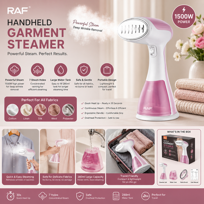 Portable Steam Iron – Handheld Garment Steamer for Quick & Easy Wrinkle Removal